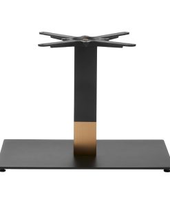 Boston Sleek Small Rectangular Coffee Table Base Black and Gold (JK458)
