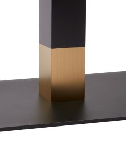 Boston Sleek Small Rectangular Coffee Table Base Black and Gold (JK458)