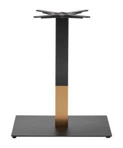 Boston Sleek Small Rectangular Dining Table Base Black and Gold (JK459)