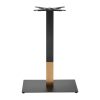 Boston Sleek Small Rectangular Mid Height Table Base Black and Gold (JK460)