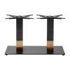 Boston Sleek Large Rectangular Coffee Table Base Black and Gold (JK462)