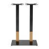 Boston Sleek Large Rectangular Bar Height Table Base Black and Gold (JK465)