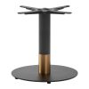 Boston Sleek Small Round Coffee Table Base Black and Gold (JK466)