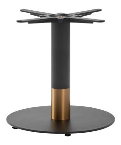 Boston Sleek Small Round Coffee Table Base Black and Gold (JK466)