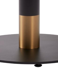 Boston Sleek Small Round Coffee Table Base Black and Gold (JK466)