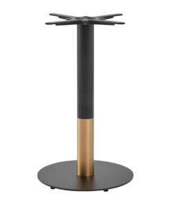 Boston Sleek Small Round Dining Table Base Black and Gold (JK467)