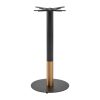 Boston Sleek Small Round Mid Height Table Base Black and Gold (JK468)