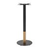 Boston Sleek Small Round Mid Height Table Base Black and Gold (JK469)