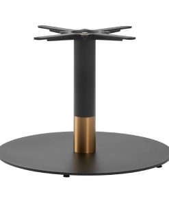 Boston Sleek Large Round Coffee Table Base Black and Gold (JK470)