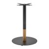 Boston Sleek Large Round Mid Height Table Base Black and Gold (JK472)
