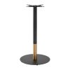 Boston Sleek Large Round Bar Height Table Base Black and Gold (JK473)