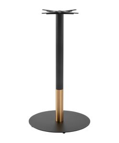Boston Sleek Large Round Bar Height Table Base Black and Gold (JK473)