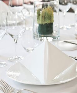 Tork LinStyle Dinner Napkins White 400x400mm 14 Pack (JM898)