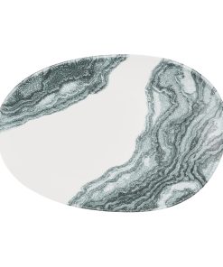 Churchill Inked Tide Opal Platters Black 345x235mm 6 Pack (JN124)