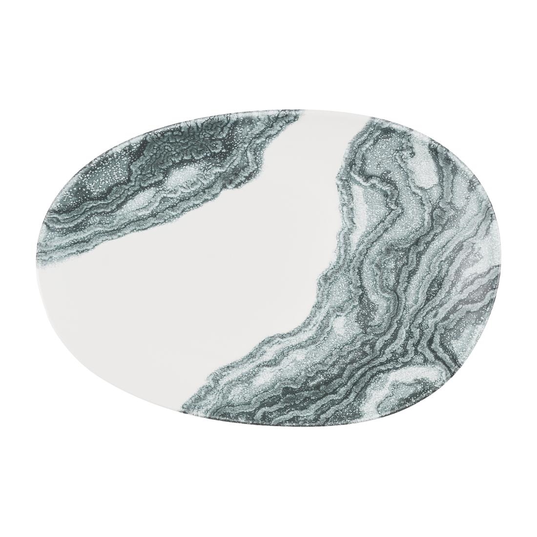 Churchill Inked Tide Opal Platters Black 345x235mm 6 Pack (JN124)