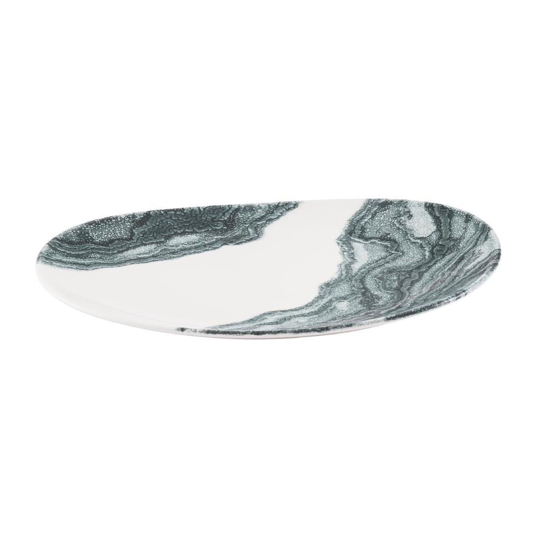 Churchill Inked Tide Opal Platters Black 345x235mm 6 Pack (JN124)