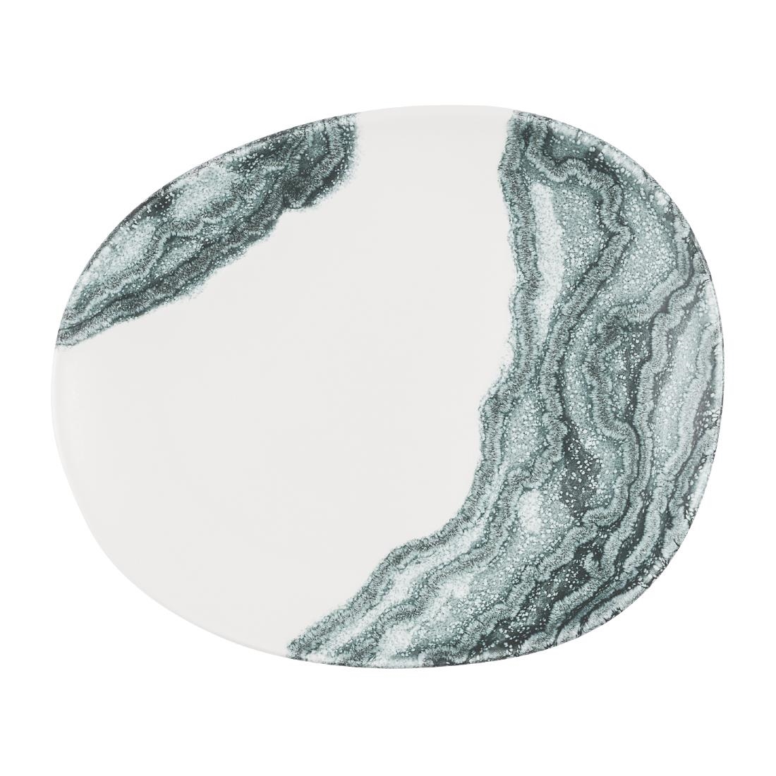 Churchill Inked Tide Opal Plates Black 185mm 12 Pack (JN128)