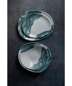 Churchill Inked Tide Opal Plates Black 185mm 12 Pack (JN128)