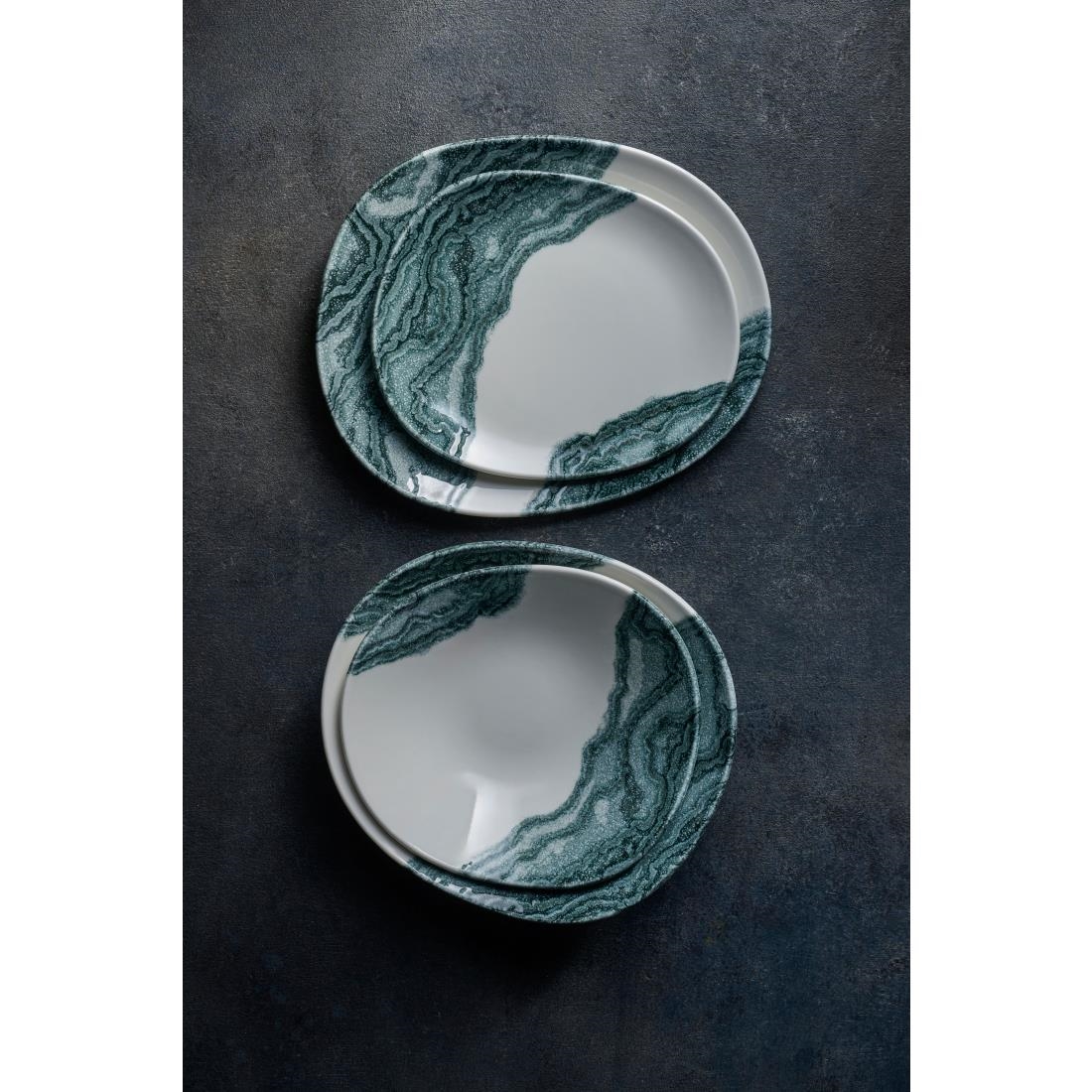 Churchill Inked Tide Opal Plates Black 185mm 12 Pack (JN128)