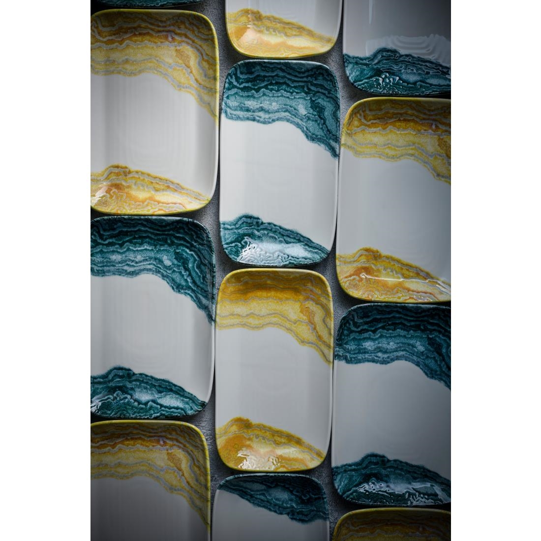 Churchill Inked Tide Natural Deep Trays Gold 220x130mm 6 Pack (JN137)