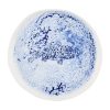 Churchill Inked Fresco Natural Footed Plates Blue 165mm 6 Pack (JN159)