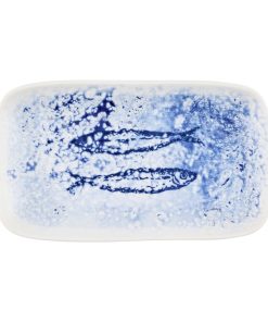 Churchill Inked Fresco Natural Deep Trays Blue 260x150mm 6 Pack (JN161)