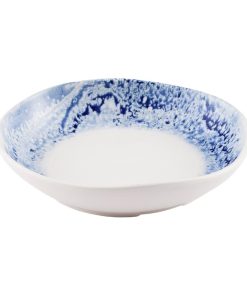 Churchill Inked Fresco Natural Walled Bowls Blue 215mm 6 Pack (JN164)
