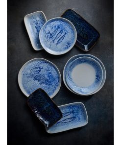 Churchill Inked Fresco Cascade Natural Deep Trays Blue 260x180mm 6 Pack (JN165)