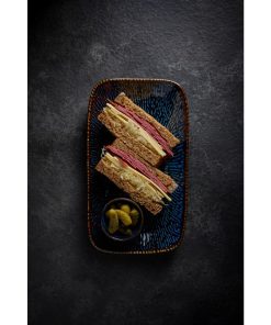 Churchill Inked Fresco Cascade Natural Deep Trays Blue 260x180mm 6 Pack (JN165)