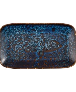 Churchill Inked Fresco Cascade Natural Deep Trays Blue 260x150mm 6 Pack (JN166)