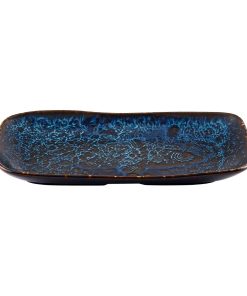Churchill Inked Fresco Cascade Natural Deep Trays Blue 260x150mm 6 Pack (JN166)