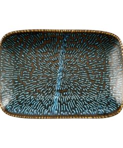 Churchill Inked Cascade Natural Deep Trays Sapphire Blue 260x180mm 6 Pack (JN173)