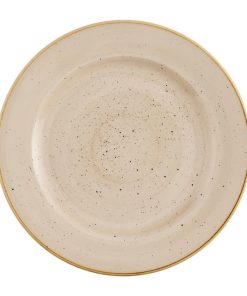 Churchill Stonecast Profile Rimmed Plates Nutmeg Cream 305mm 12 Pack (JN176)