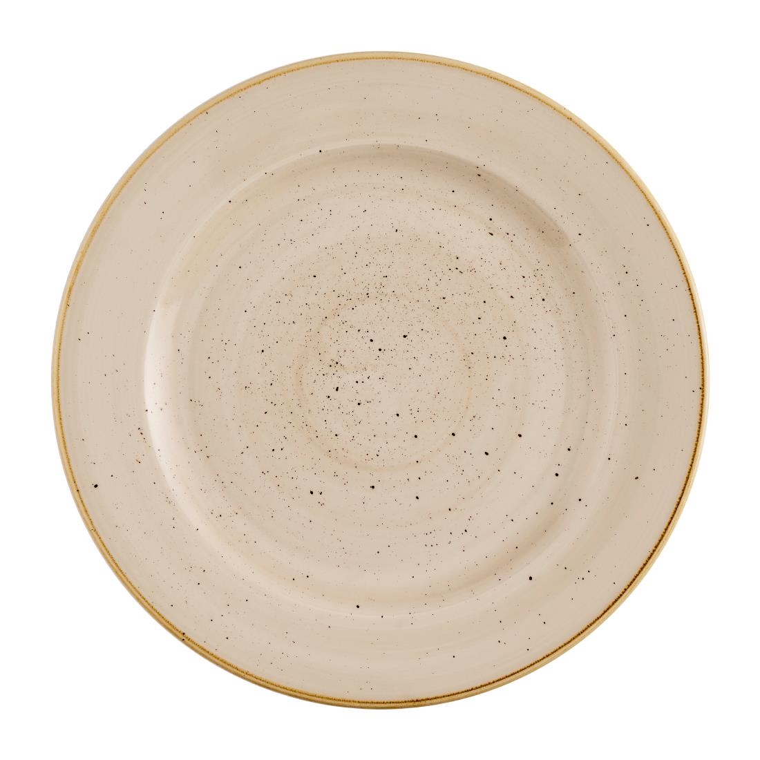 Churchill Stonecast Profile Rimmed Plates Nutmeg Cream 305mm 12 Pack (JN176)