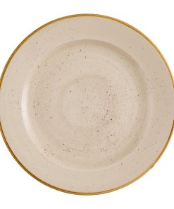 Churchill Stonecast Profile Rimmed Plates Nutmeg Cream 276mm 12 Pack (JN177)