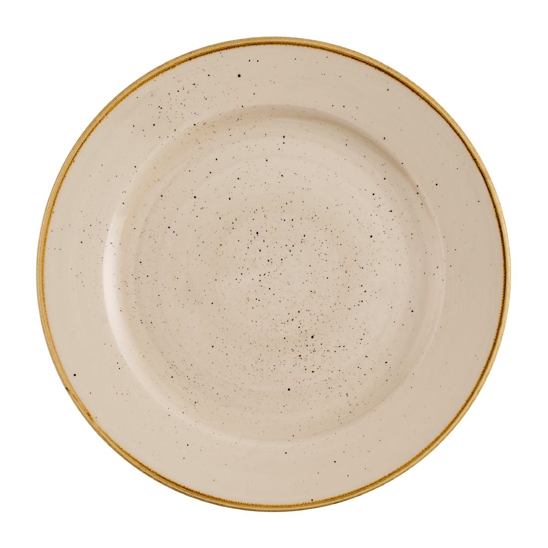 Churchill Stonecast Profile Rimmed Plates Nutmeg Cream 261mm 12 Pack (JN178)