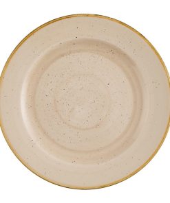 Churchill Stonecast Profile Rimmed Plates Nutmeg Cream 234mm 12 Pack (JN179)