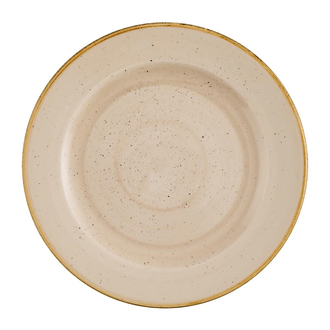 Churchill Stonecast Profile Rimmed Plates Nutmeg Cream 234mm 12 Pack (JN179)