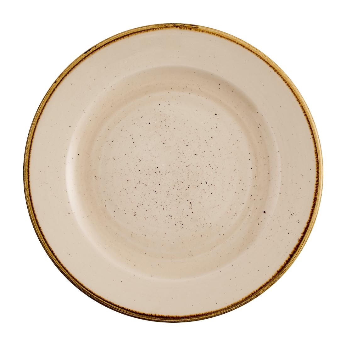 Churchill Stonecast Profile Rimmed Plates Nutmeg Cream 210mm 12 Pack (JN180)