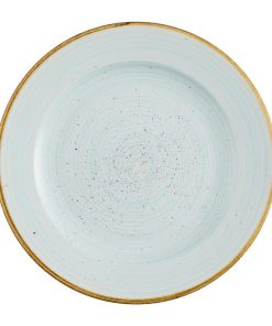 Churchill Stonecast Profile Rimmed Plates Duck Egg Blue 234mm 12 Pack (JN185)