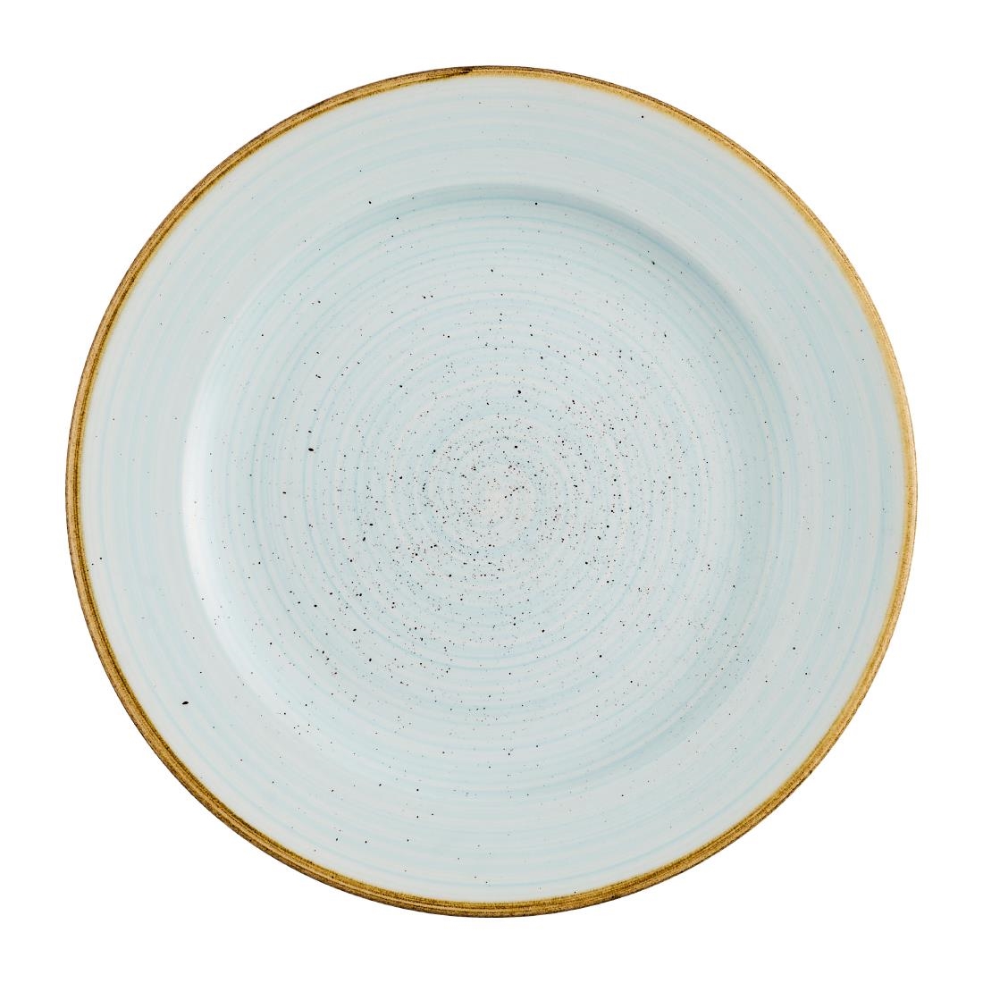 Churchill Stonecast Profile Rimmed Plates Duck Egg Blue 234mm 12 Pack (JN185)