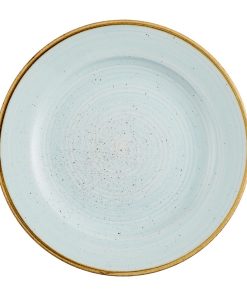 Churchill Stonecast Profile Rimmed Plates Duck Egg Blue 210mm 12 Pack (JN186)