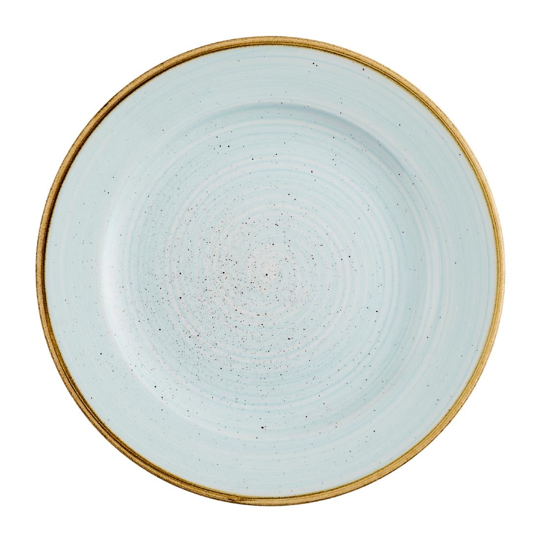 Churchill Stonecast Profile Rimmed Plates Duck Egg Blue 210mm 12 Pack (JN186)