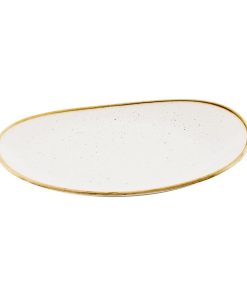 Churchill Stonecast Opal Plates Barley White 280mm 12 Pack (JN189)