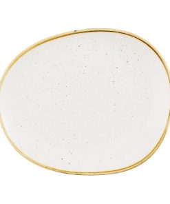 Churchill Stonecast Opal Plates Barley White 260mm 12 Pack (JN190)