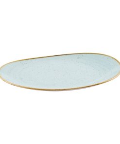 Churchill Stonecast Opal Platters Duck Egg Blue 345x235mm 6 Pack (JN195)