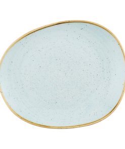 Churchill Stonecast Opal Plates Duck Egg Blue 280mm 12 Pack (JN196)