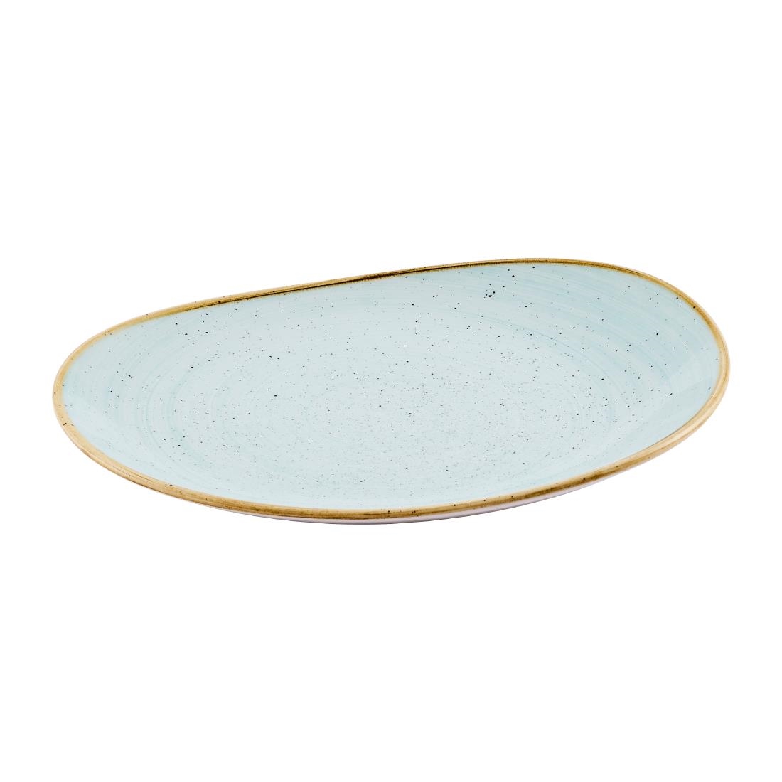 Churchill Stonecast Opal Plates Duck Egg Blue 280mm 12 Pack (JN196)