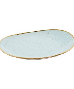Churchill Stonecast Opal Plates Duck Egg Blue 260mm 12 Pack (JN197)
