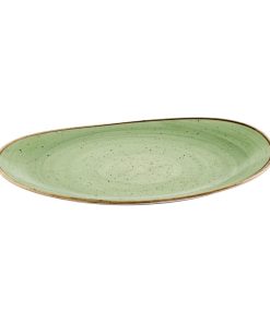 Churchill Stonecast Opal Platters Sage Green 345x235mm 6 Pack (JN202)